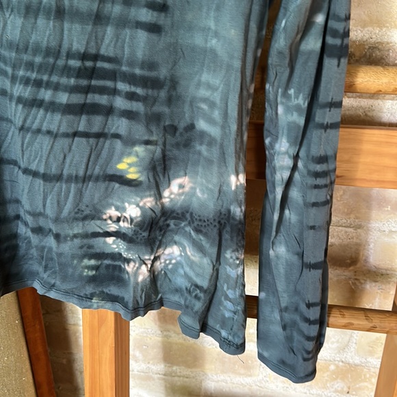 Marika Charles long sleeve v-neck T-shirt in indigo size 1 - Picture 5 of 7